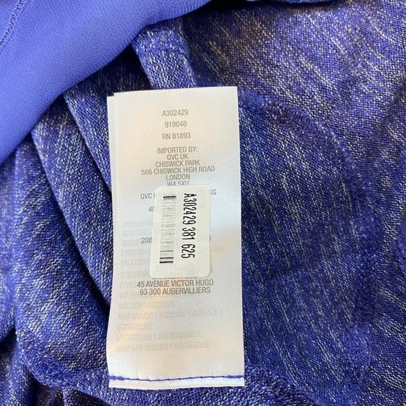 LOGO Lori Goldstein Space Dye Sweater Tank Top Size XS Sleeveless Blueberry - Picture 11 of 12